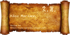 Kész Mariann névjegykártya